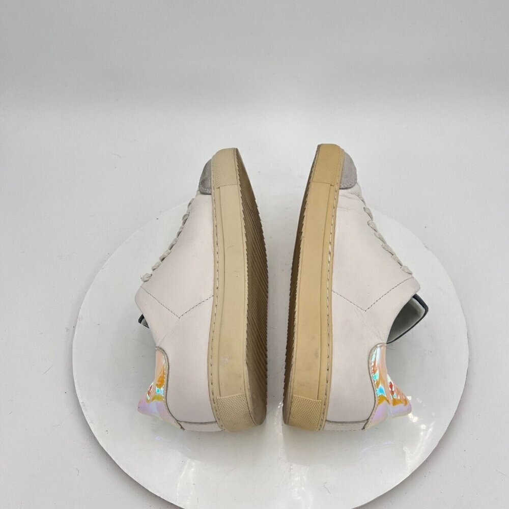Axel Arigato Clean 90 Women Size 6 White Leather Grey Suede Low Top Casual Shoes - Picture 8 of 14